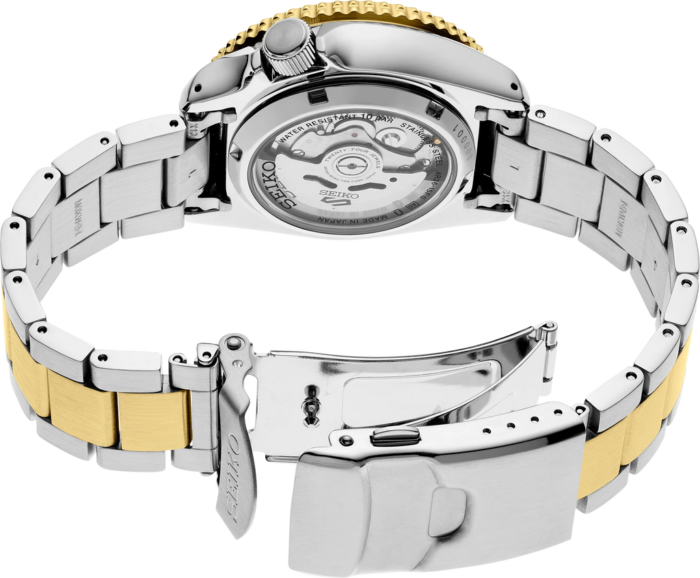 Seiko 5 Sports Automatic Brown Dial Two Tone Steel Strap Watch For Men - SRPK24 - Image 6